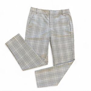 Zara Straight Leg Plaid Trousers Size Small